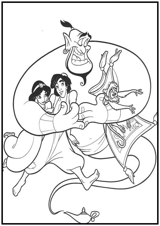 Dibujos para colorear e imprimir Aladdin