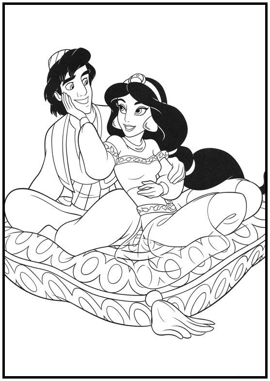 Dibujos para colorear e imprimir Aladdin