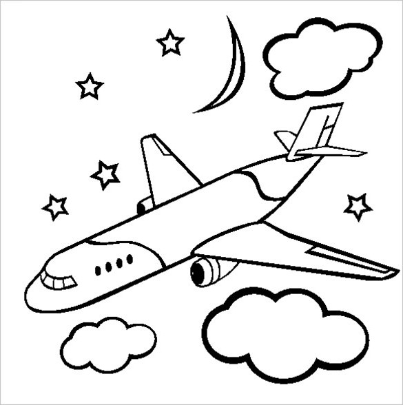 Dibujos para colorear e imprimir Aviones