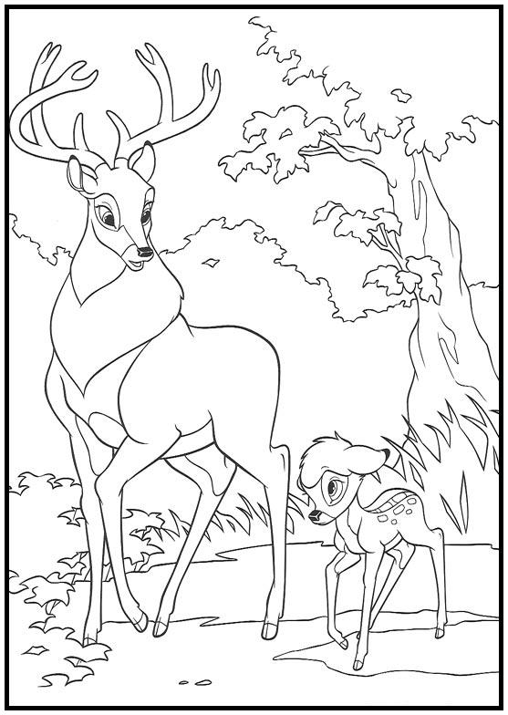 Dibujos para colorear e imprimir Bambi