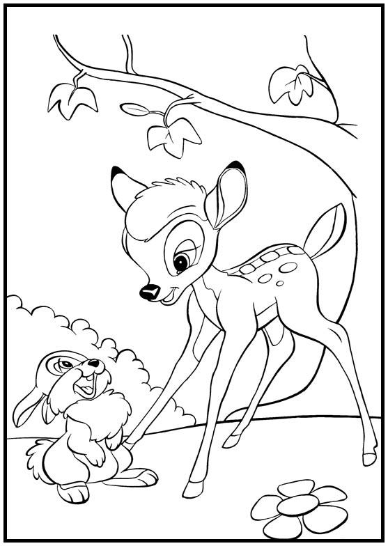 Dibujos para colorear e imprimir Bambi