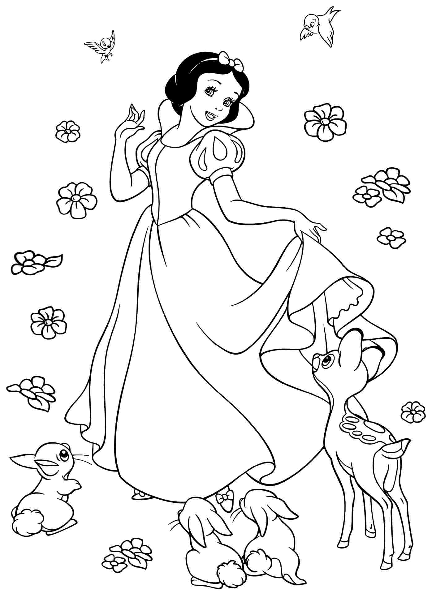 Dibujos para colorear e imprimir Blancanieves