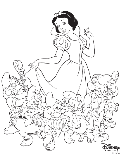 Dibujos para colorear e imprimir Blancanieves