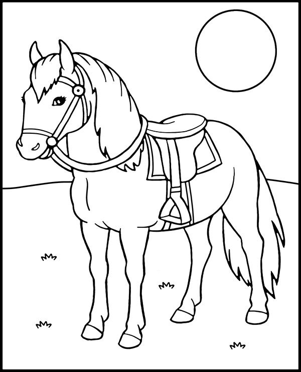 Dibujos para colorear e imprimir Caballos