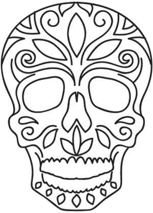 Dibujos para colorear e imprimir Calaveras Mexicanas