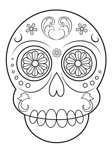 Dibujos para colorear e imprimir Calaveras Mexicanas