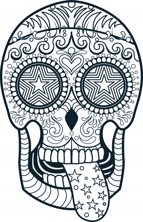 Dibujos para colorear e imprimir Calaveras Mexicanas