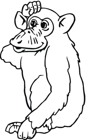 Dibujos para colorear e imprimir Chimpancé