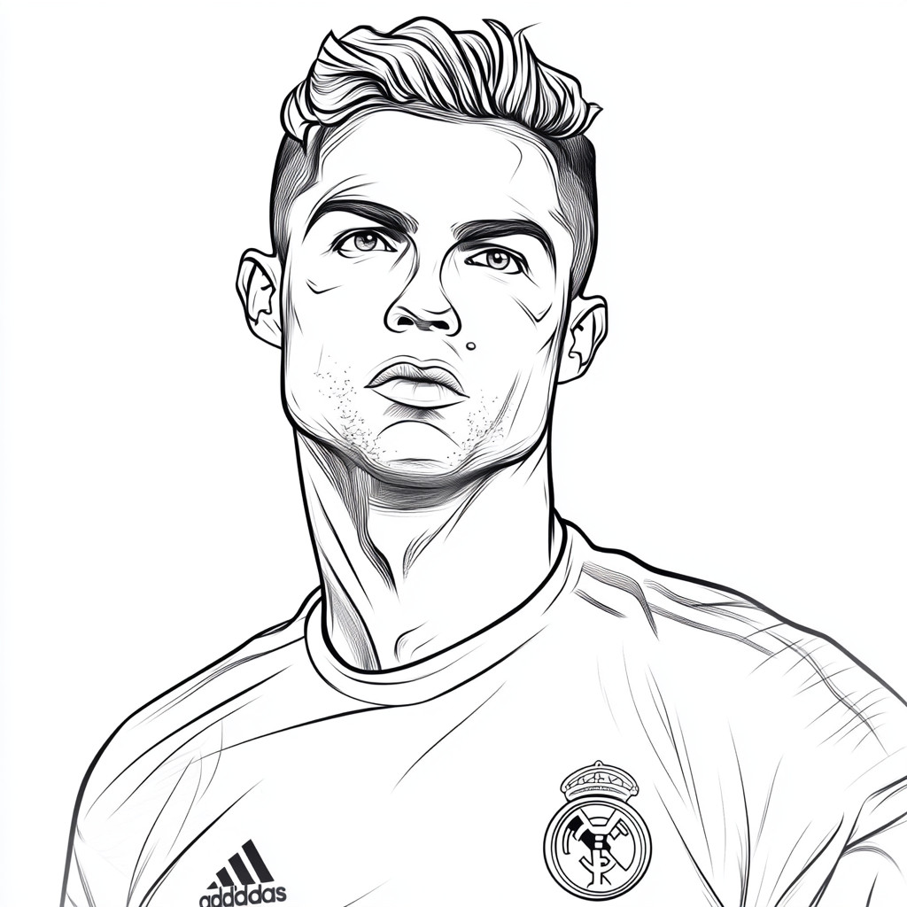 Dibujos para colorear e imprimir Cristiano Ronaldo