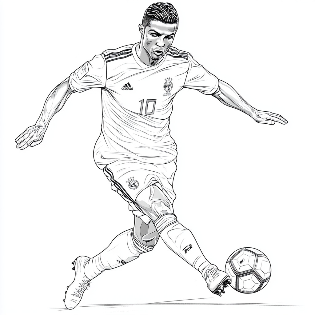 Dibujos para colorear e imprimir Cristiano Ronaldo