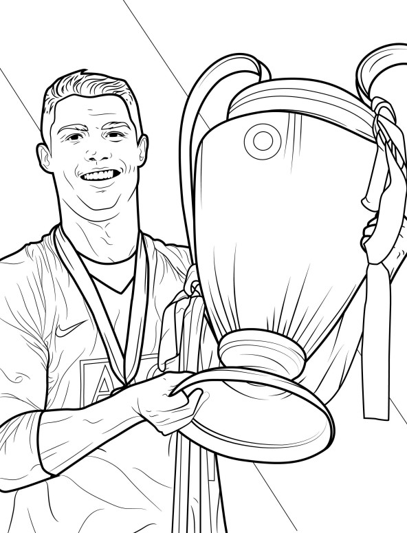 Dibujos para colorear e imprimir Cristiano Ronaldo