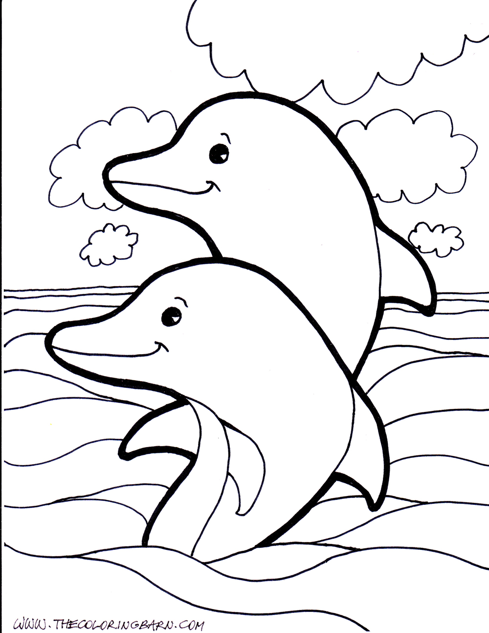 Dibujos para colorear e imprimir Delfines