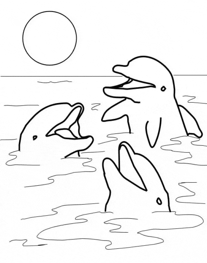 Dibujos para colorear e imprimir Delfines