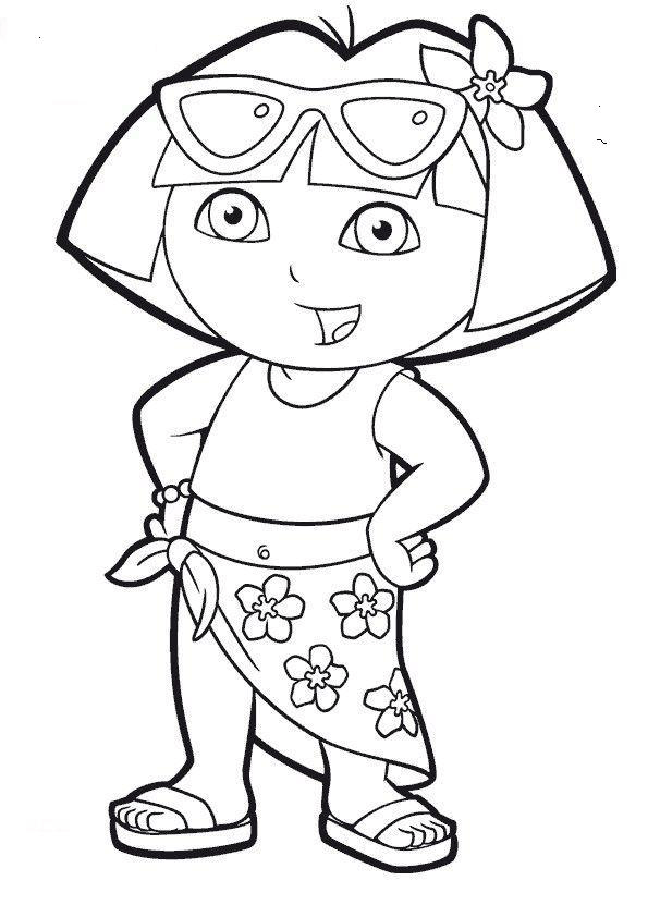 Dibujos para colorear e imprimir Dora