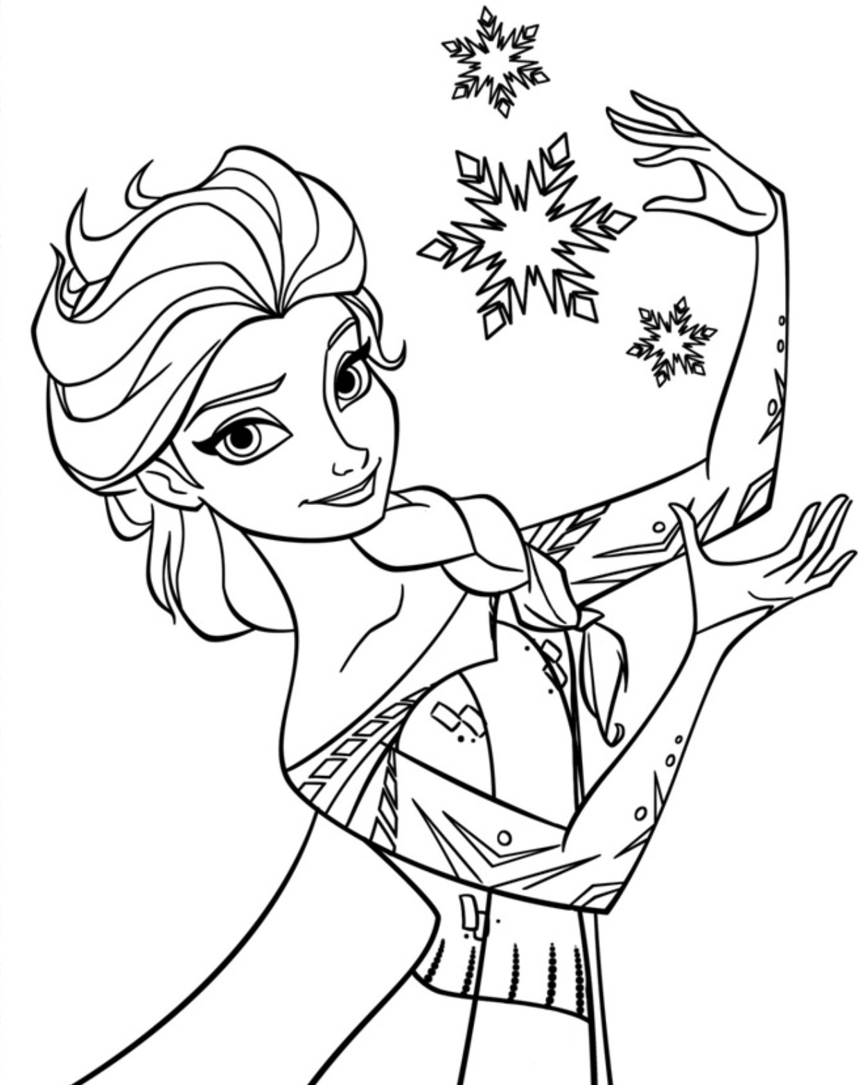 Dibujos para colorear e imprimir Elsa