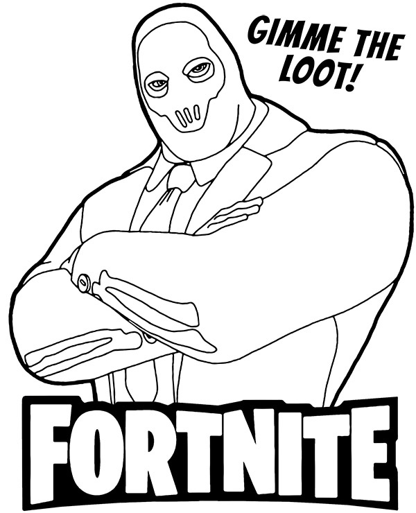 Dibujos para colorear e imprimir Fortnite