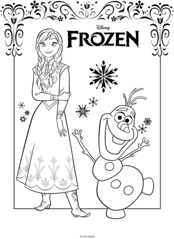 Dibujos para colorear e imprimir Frozen