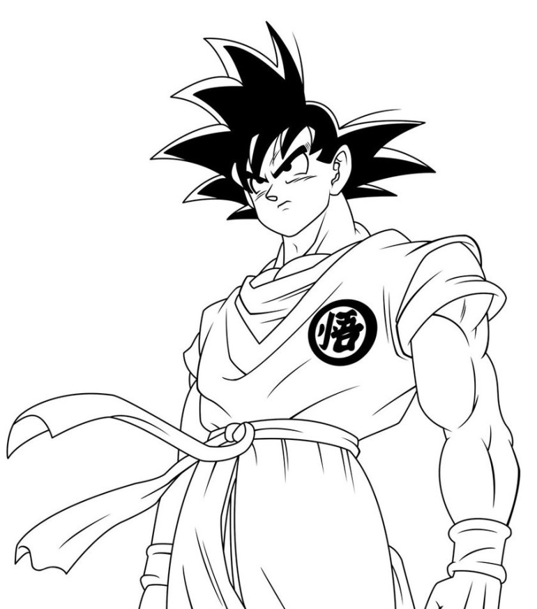 Dibujos para colorear e imprimir Goku