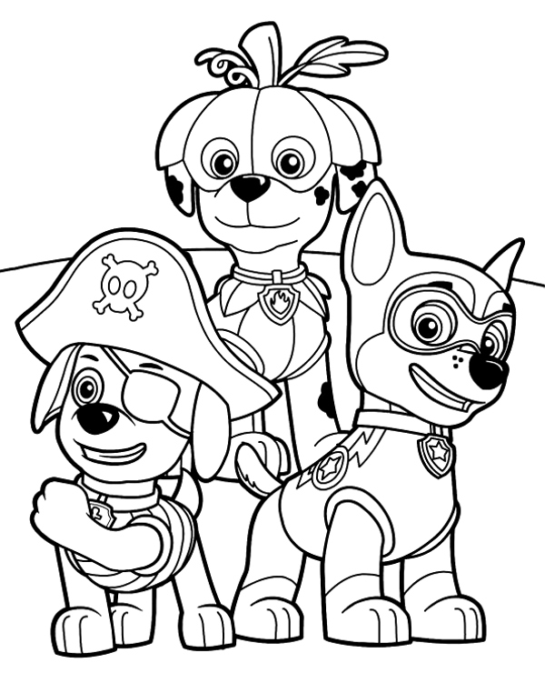 Dibujos para colorear e imprimir La Patrulla Canina