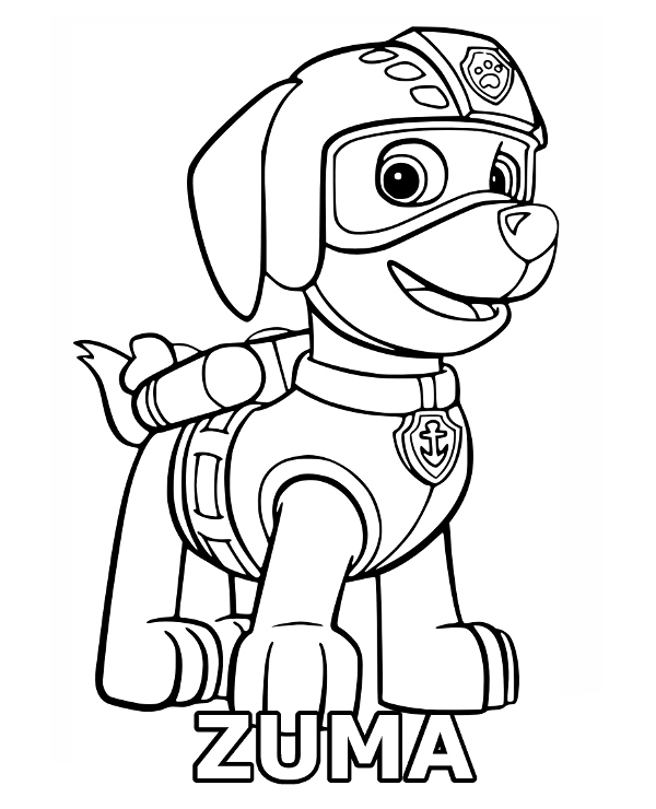 Dibujos para colorear e imprimir La Patrulla Canina