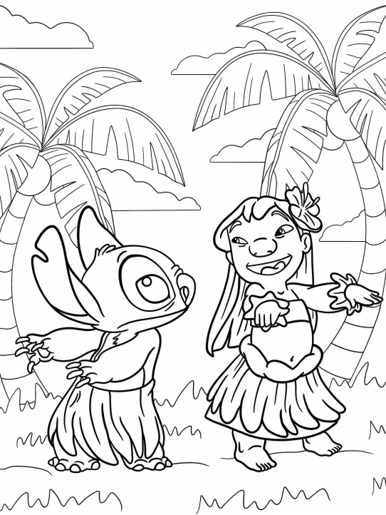 Dibujos para colorear e imprimir Lilo Y Stitch