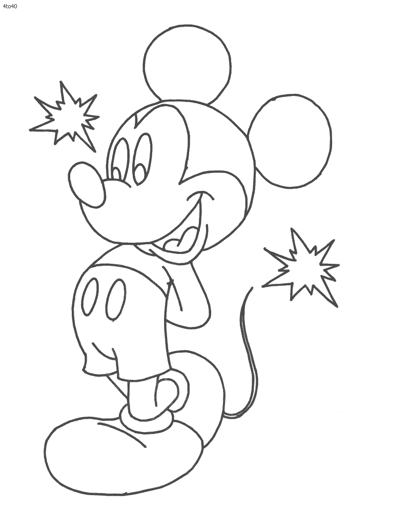 Dibujos para colorear e imprimir Mickey Mouse