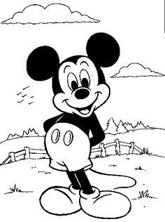 Dibujos para colorear e imprimir Mickey Mouse