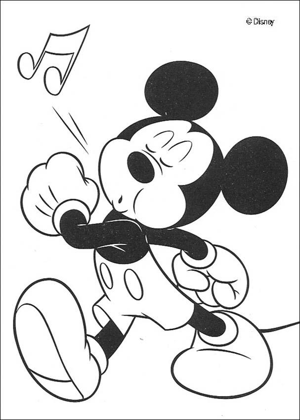 Dibujos para colorear e imprimir Mickey Mouse