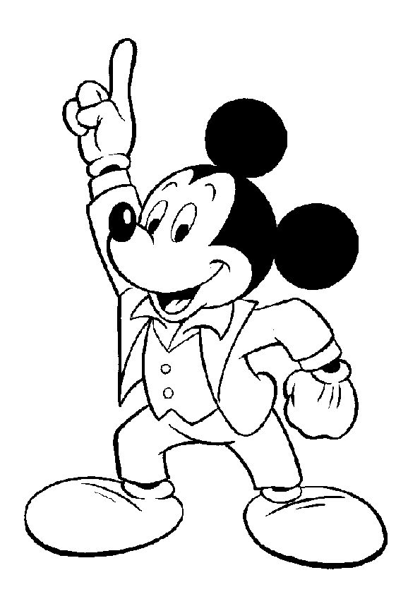 Dibujos para colorear e imprimir Mickey Mouse