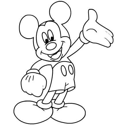 Dibujos para colorear e imprimir Mickey Mouse