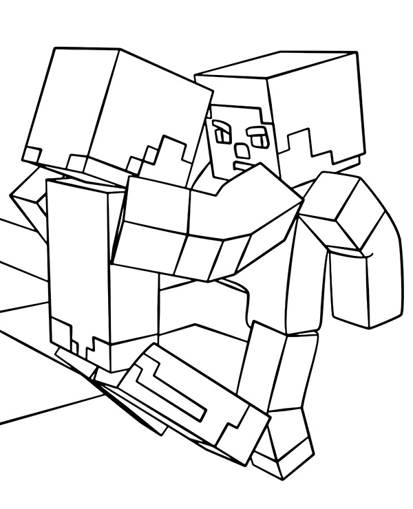 Dibujos para colorear e imprimir Minecraft