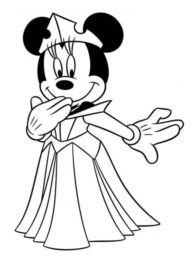 Dibujos para colorear e imprimir Minnie Mouse