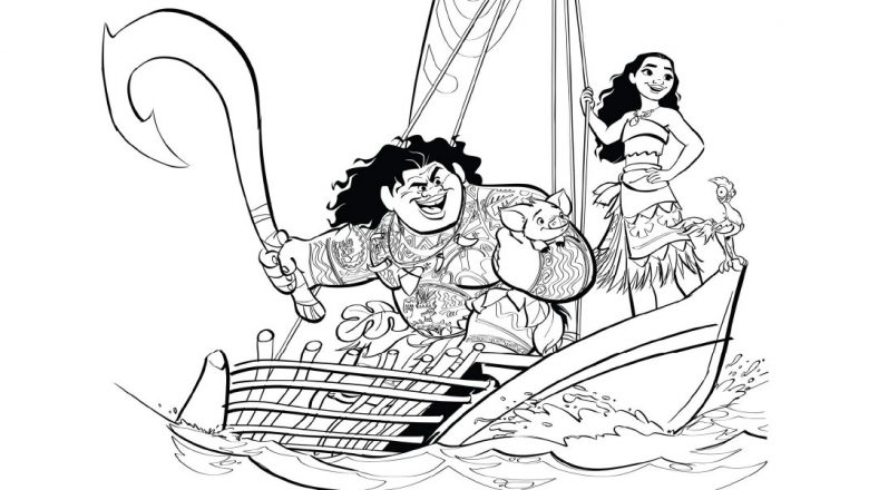 Dibujos para colorear e imprimir Moana