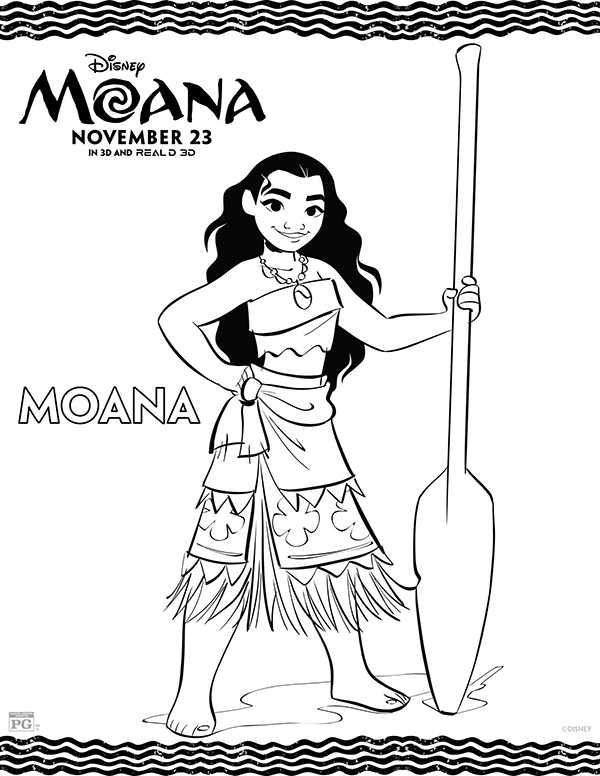 Dibujos para colorear e imprimir Moana