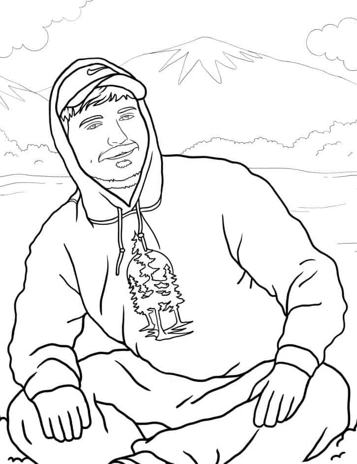 Dibujos para colorear e imprimir Mrbeast