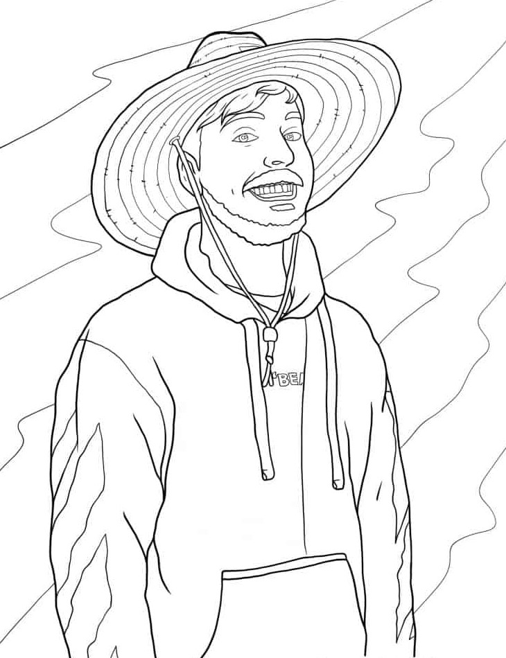 Dibujos para colorear e imprimir Mrbeast