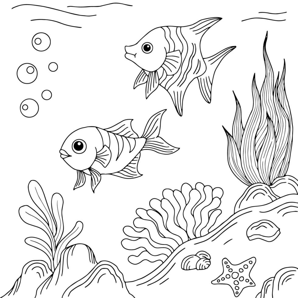 Dibujos para colorear e imprimir Peces