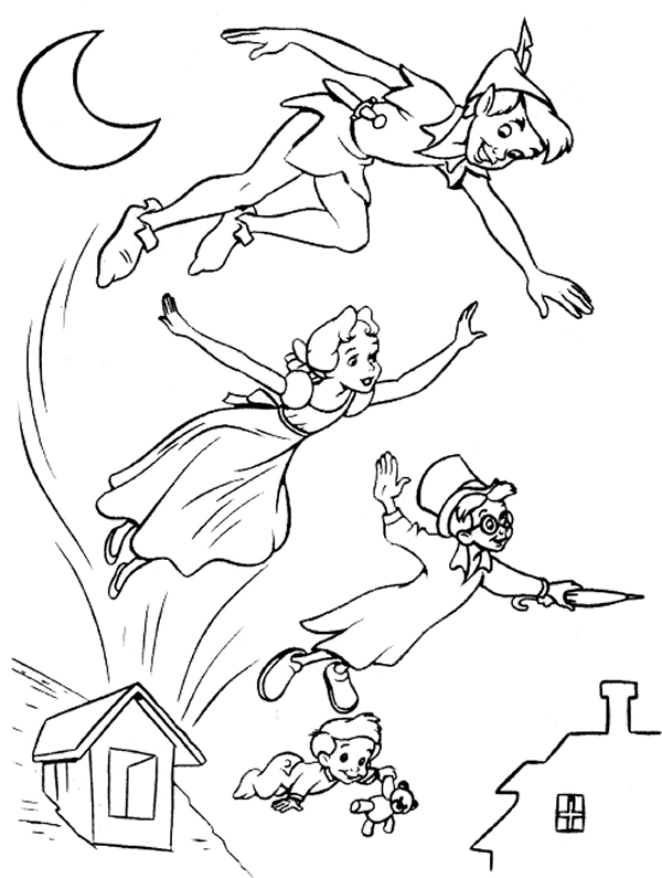 Dibujos para colorear e imprimir Peter Pan