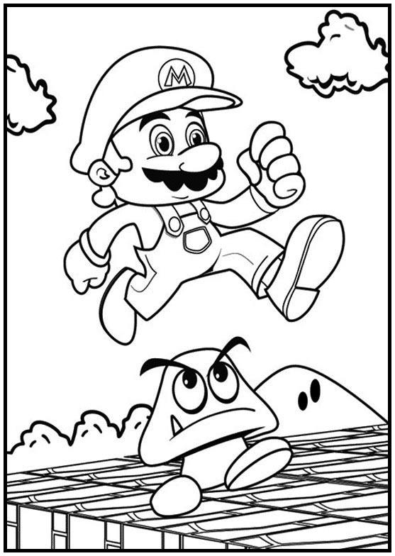 Dibujos para colorear e imprimir Super Mario Bros