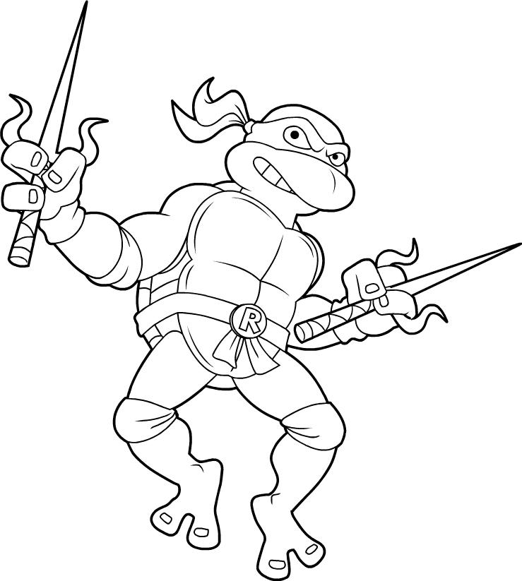 Dibujos para colorear e imprimir Tortugas Ninja