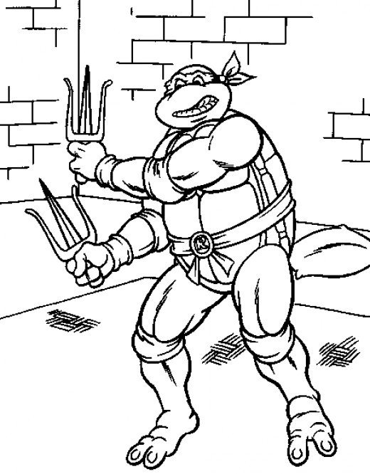 Dibujos para colorear e imprimir Tortugas Ninja