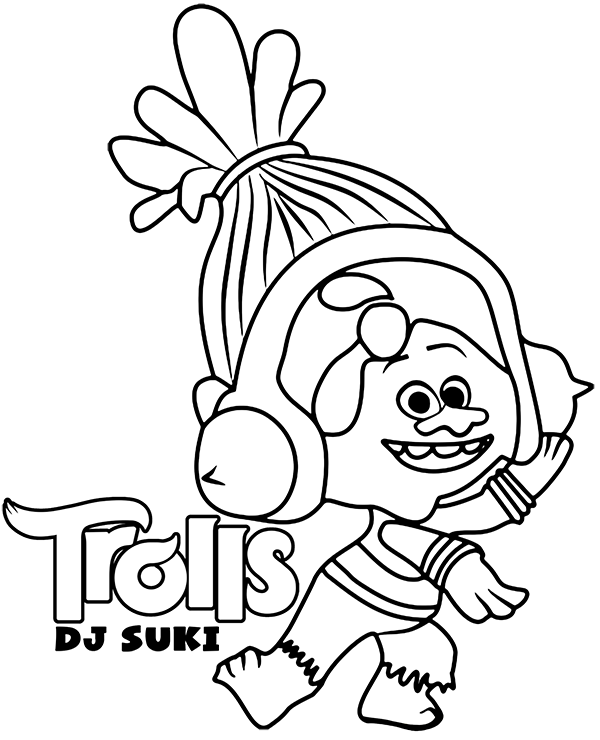 Dibujos para colorear e imprimir Trolls