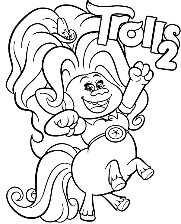 Dibujos para colorear e imprimir Trolls