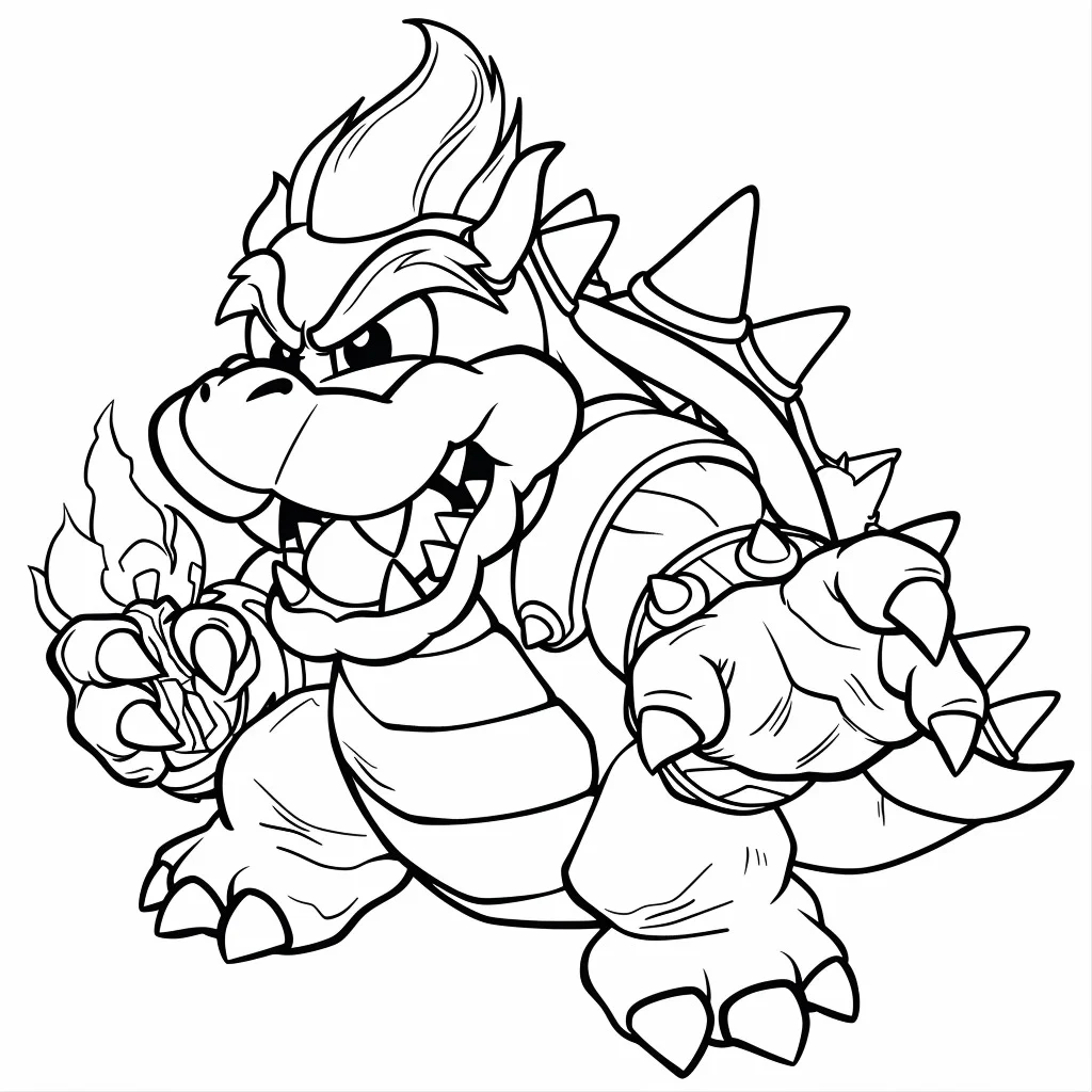 Dibujos para colorear e imprimir Bowser