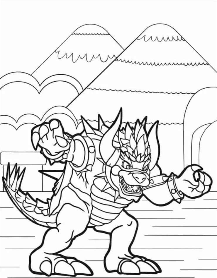 Dibujos para colorear e imprimir Bowser