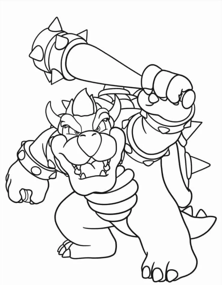 Dibujos para colorear e imprimir Bowser