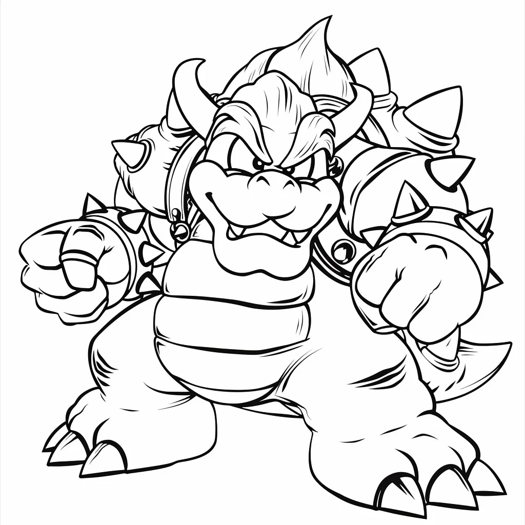 Dibujos para colorear e imprimir Bowser