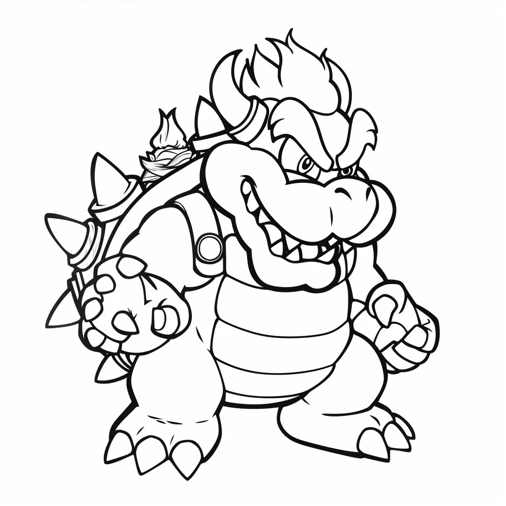 Dibujos para colorear e imprimir Bowser