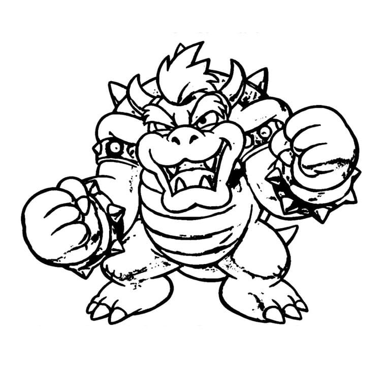 Dibujos para colorear e imprimir Bowser