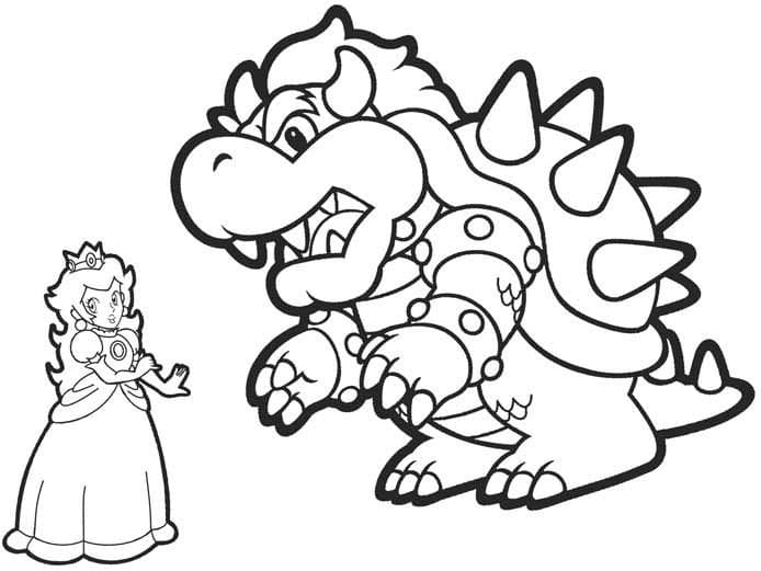 Dibujos para colorear e imprimir Bowser